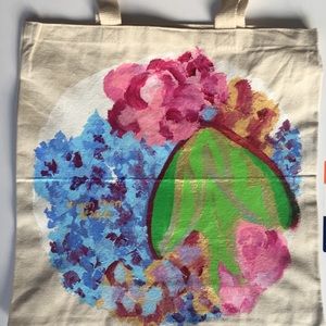 Hand painted tote bag